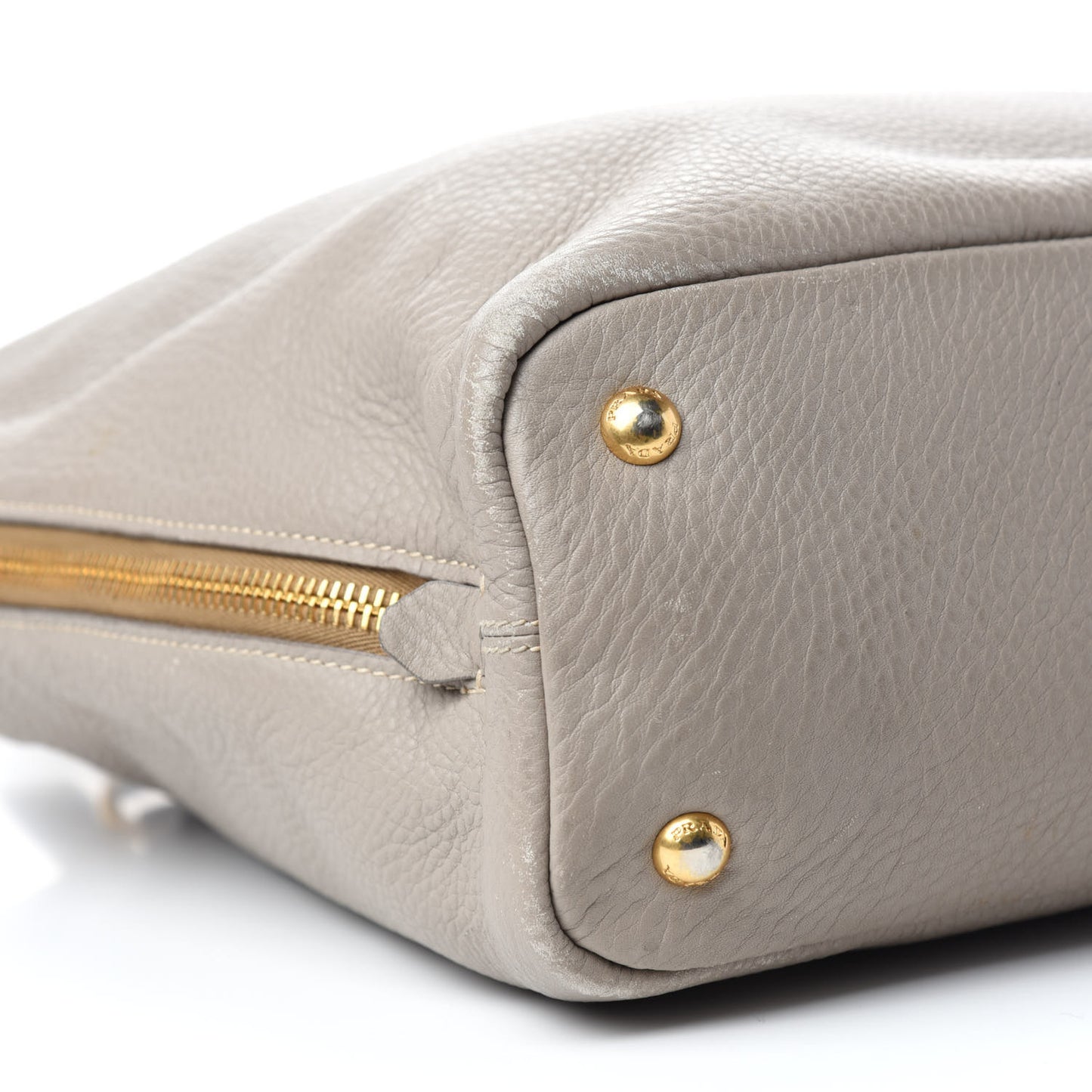 Vitello Daino Side Zip Tote Pomice