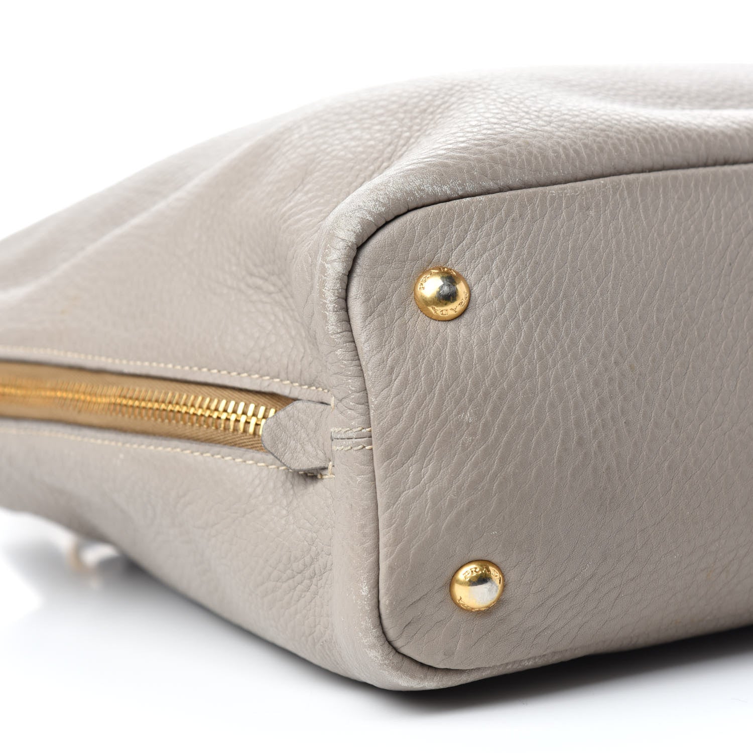 Prada Vitello Daino Side Zip Tote Pomice 6 of 27