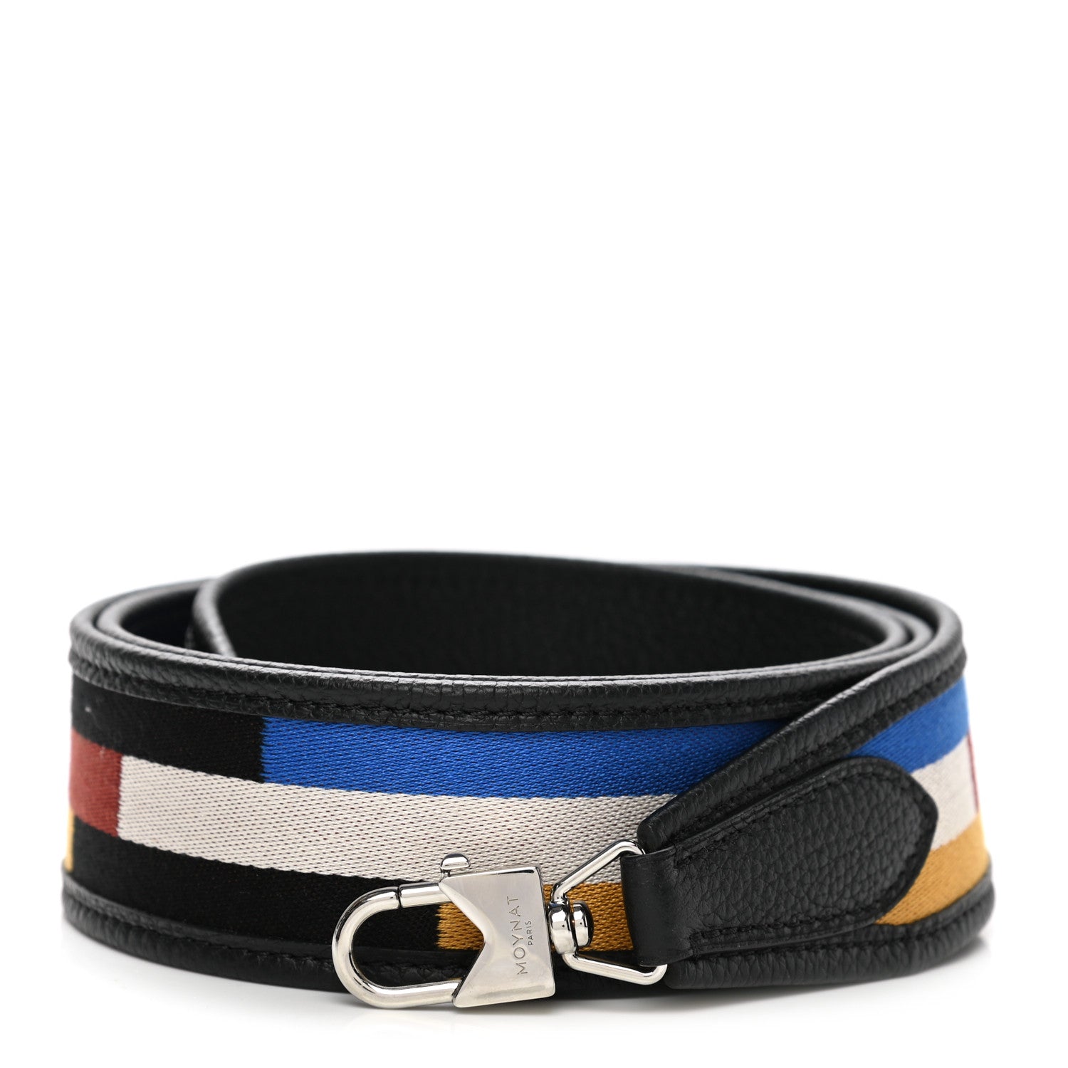 Moynat Canvas Calfskin Across Strap Black Multicolor 1 of 5