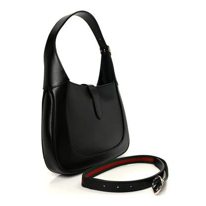 Gucci Boarded Dyana Lux Calfskin Medium Jackie 1961 Hobo Black 3 of 11