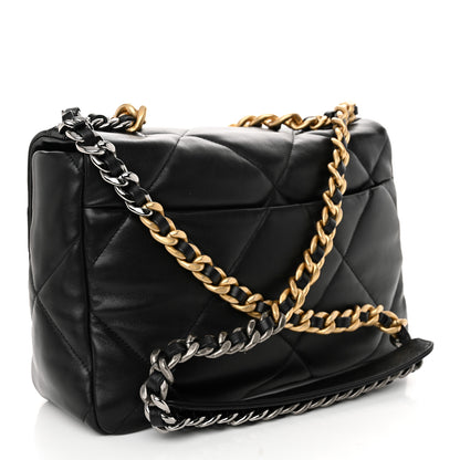 Chanel Lambskin Quilted Large Chanel 19 Flap Black 3 of 11