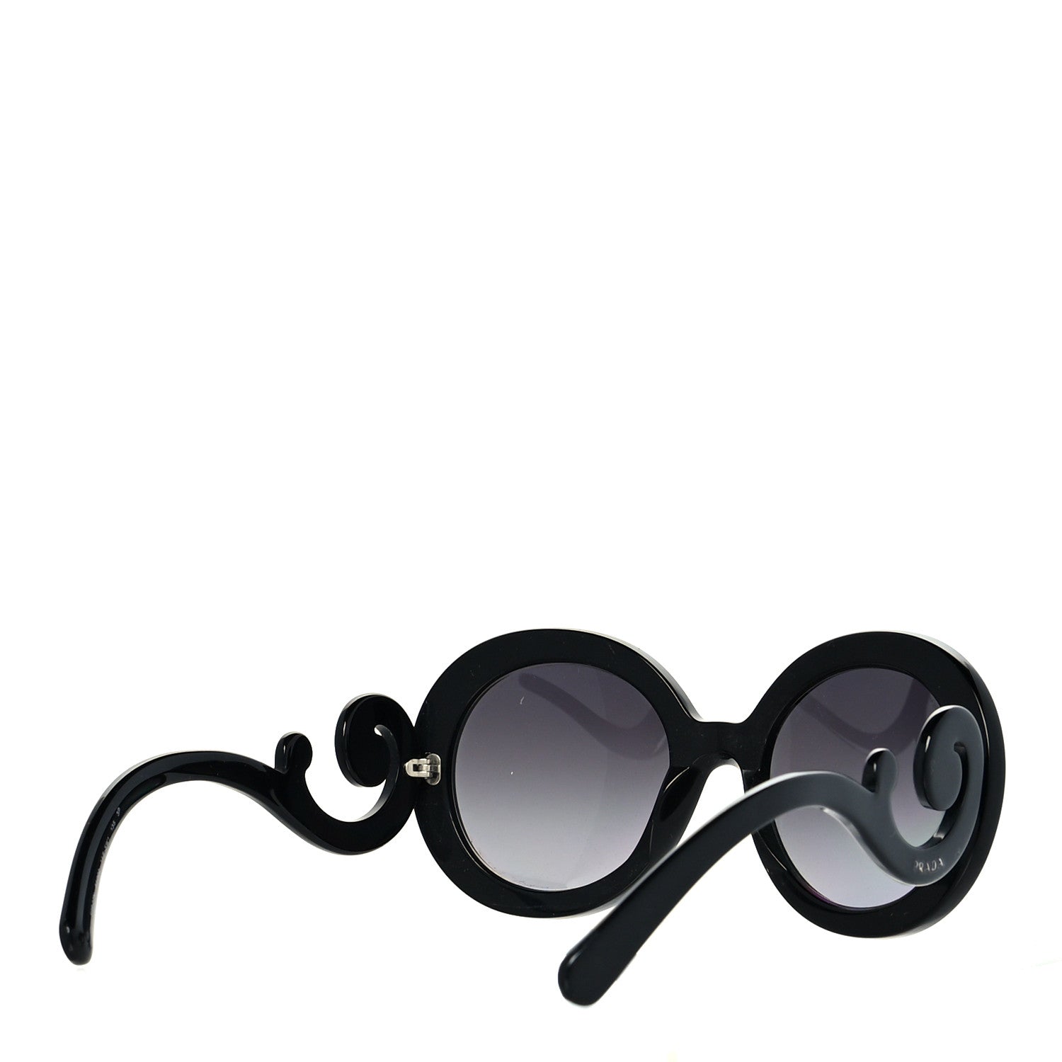Prada Baroque Sunglasses SPR 27N Black 4 of 7
