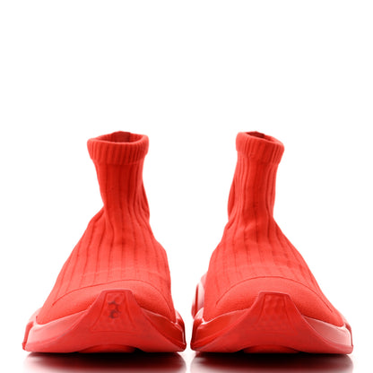Balenciaga Ribbed Effect Knit Mens Speed Sneakers 42 Rouge 2 of 13