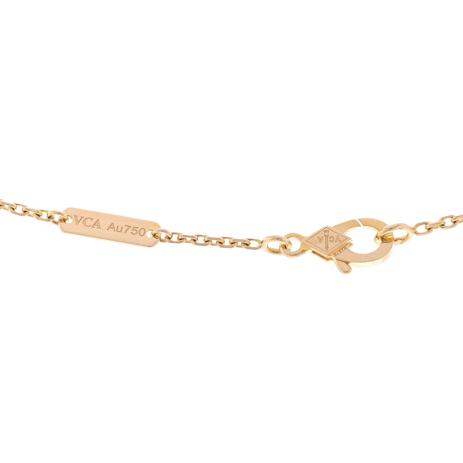 Van Cleef & Arpels 18K Yellow Gold Trace Chain Necklace 4 of 4