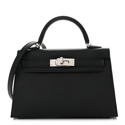 Hermes Epsom Mini Kelly Sellier 20 Black 1 of 11