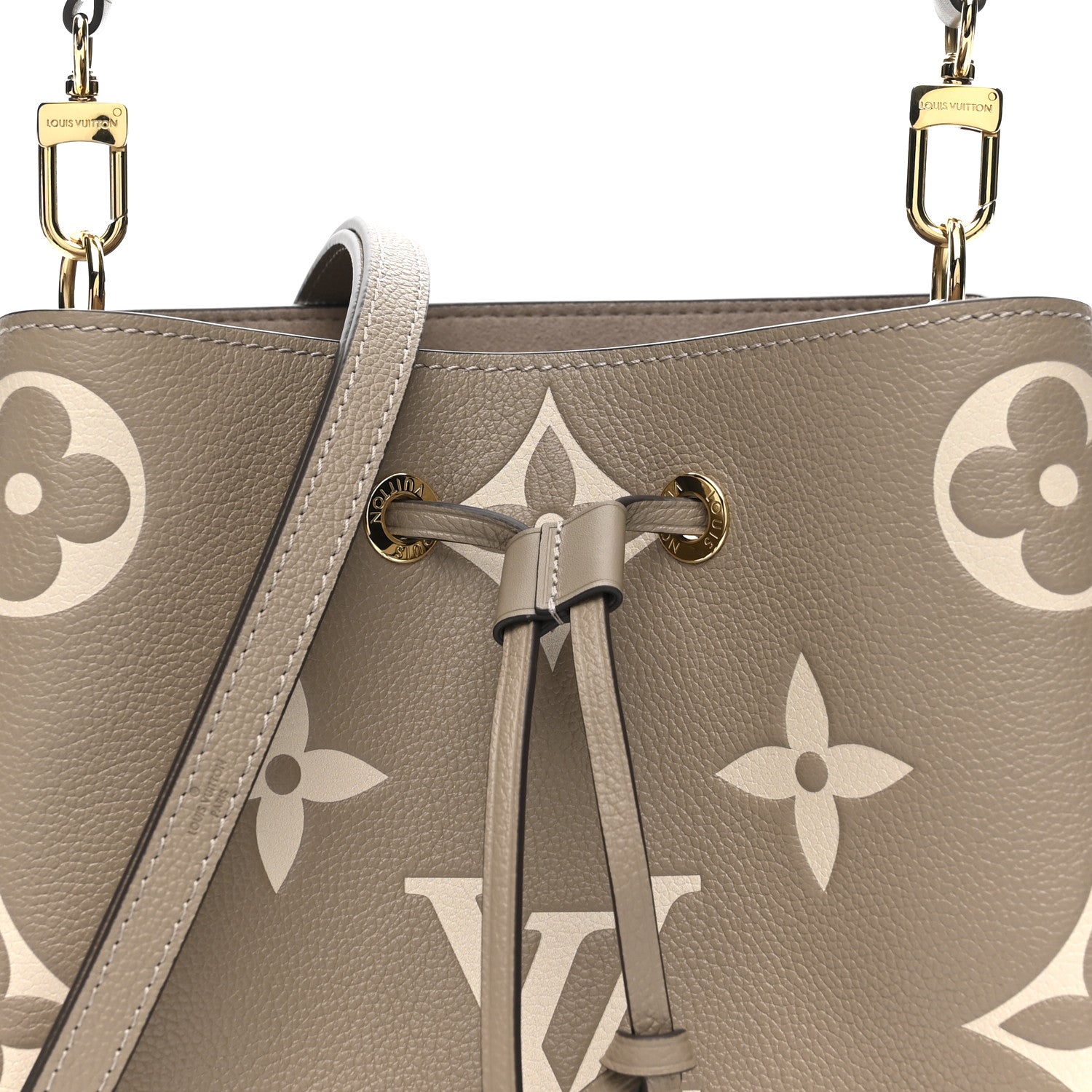 Louis Vuitton Empreinte Monogram Giant Neonoe MM Tourterelle Creme 8 of 11