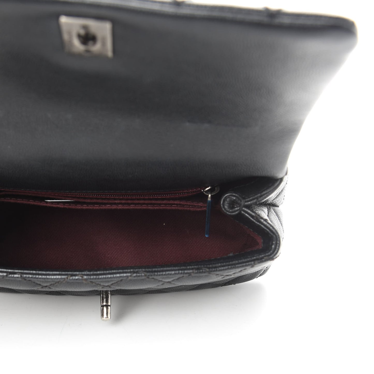 Caviar Quilted Mini Coco Handle Flap Black