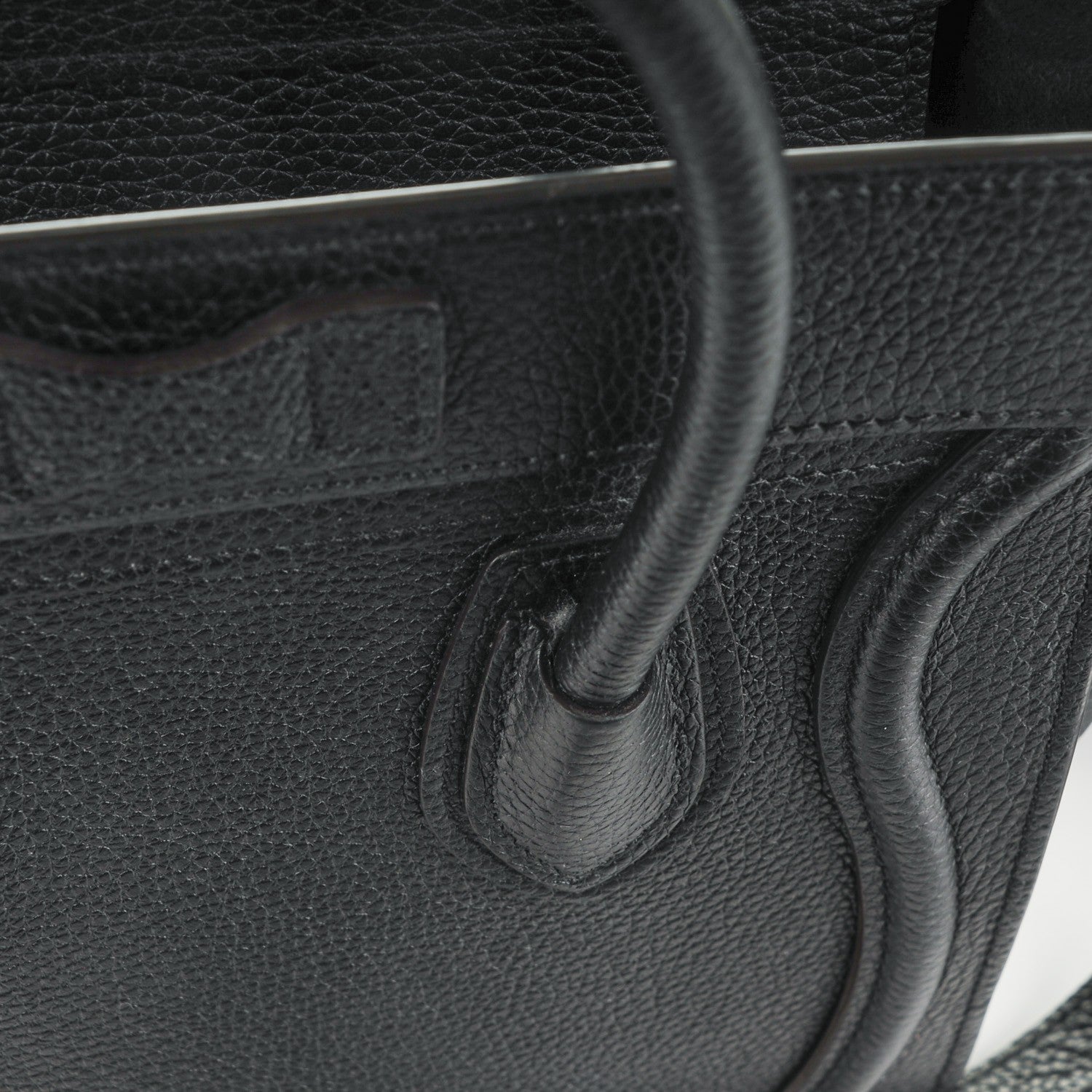 Celine Drummed Calfskin Nano Luggage Black 10 of 12
