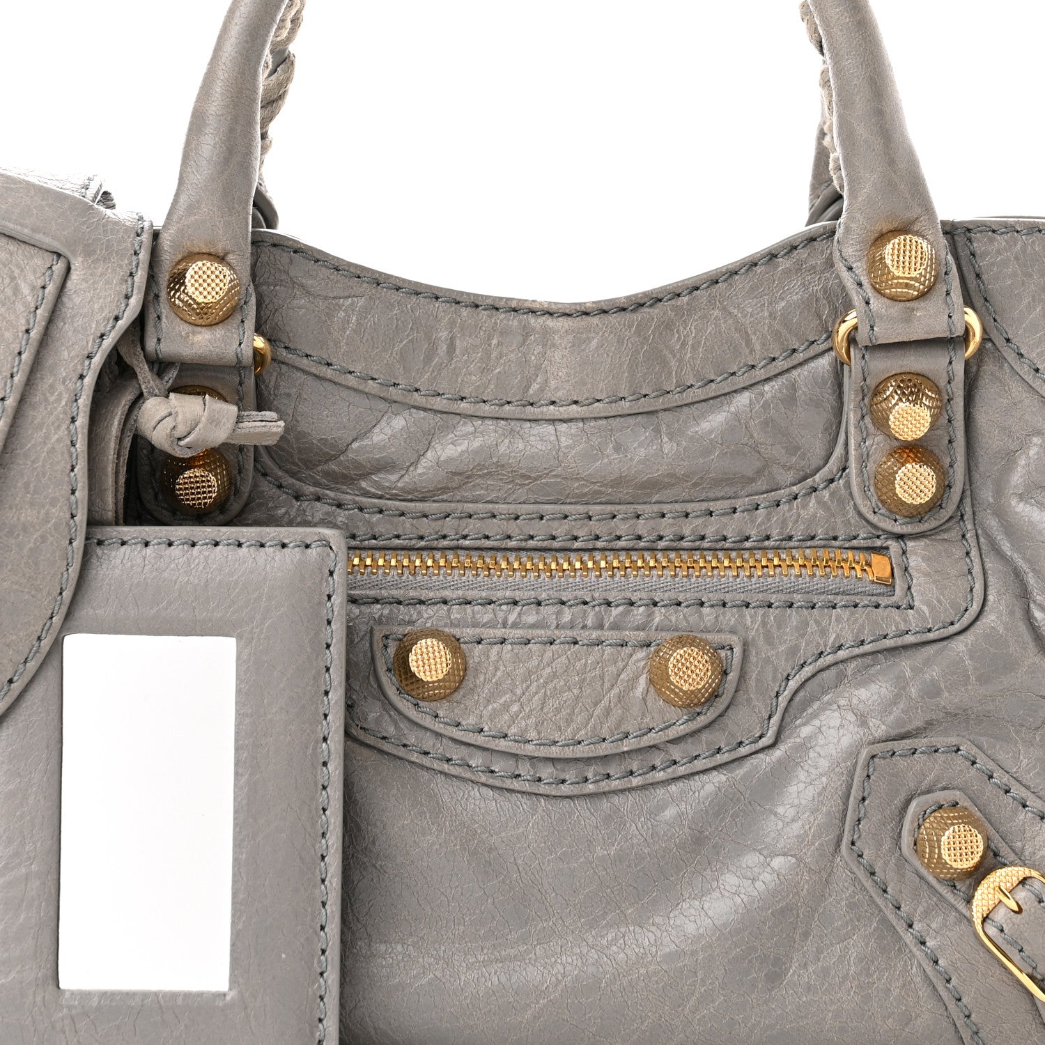 Balenciaga Agneau Giant 12 Gold Hardware Mini City Gris Pyrite 8 of 11