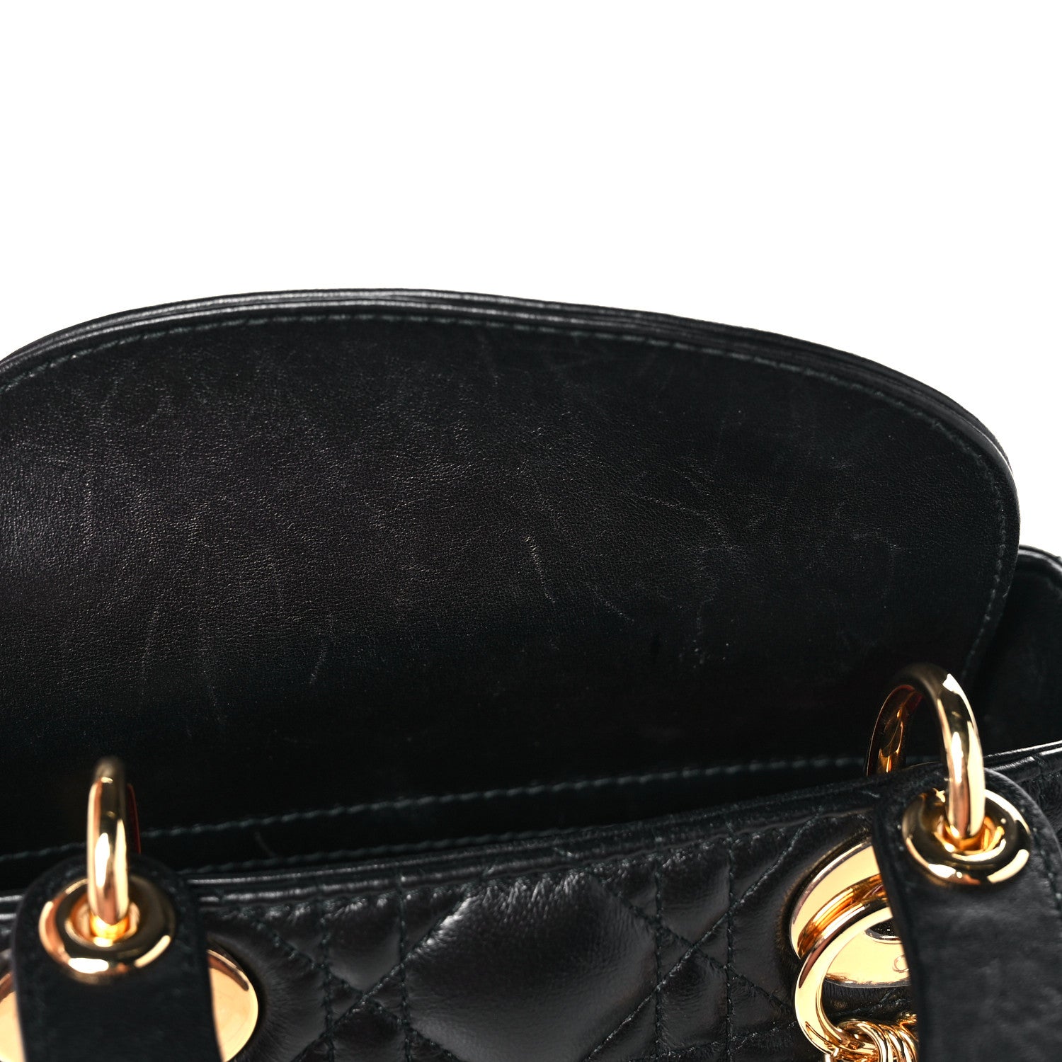 Christian Dior Lambskin Cannage Mini Lady Dior Black 12 of 16