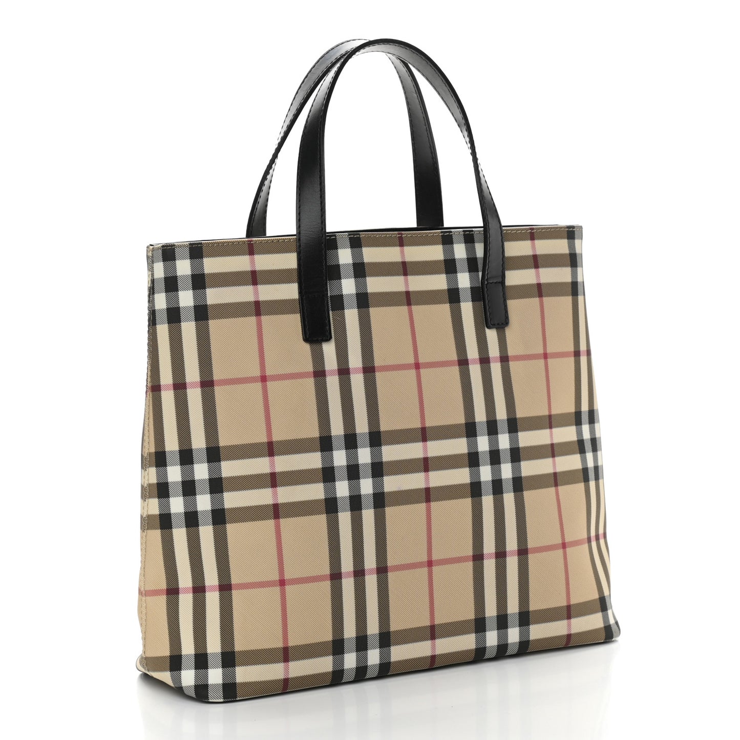 House Check Medium Tote Black