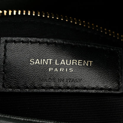 Saint Laurent Lambskin Quilted Toy Loulou Puffer Monogram Chain Satchel Vert Fonce 7 of 11