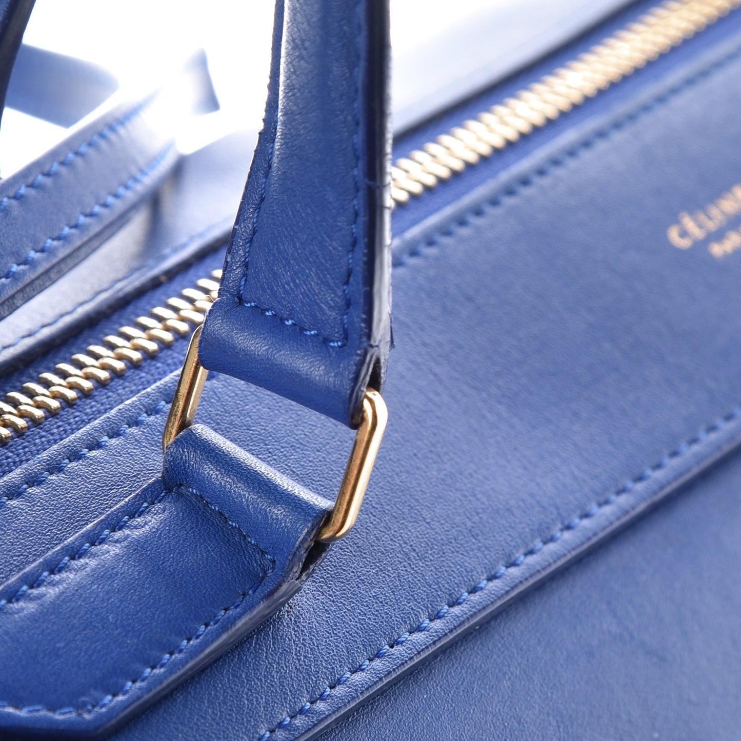 Smooth Calfskin Small Ring Bag Indigo