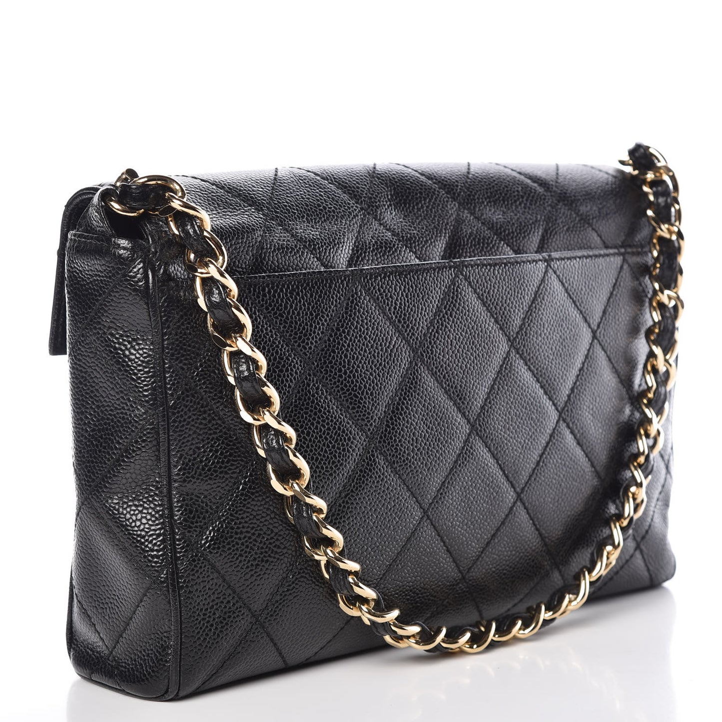 Caviar Quilted Medium Single Flap Black