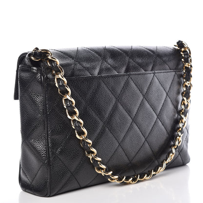 Chanel Caviar Quilted Medium Single Flap Black 3 of 12