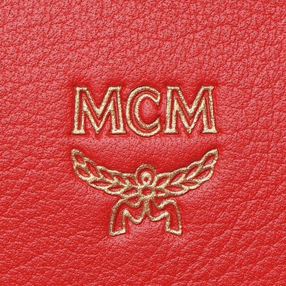 MCM Calfskin Mini Duchess Polke Studs Backpack Red 9 of 11