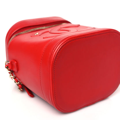 Chanel Lambskin Timeless Vanity Cosmetic Case Red 9 of 13