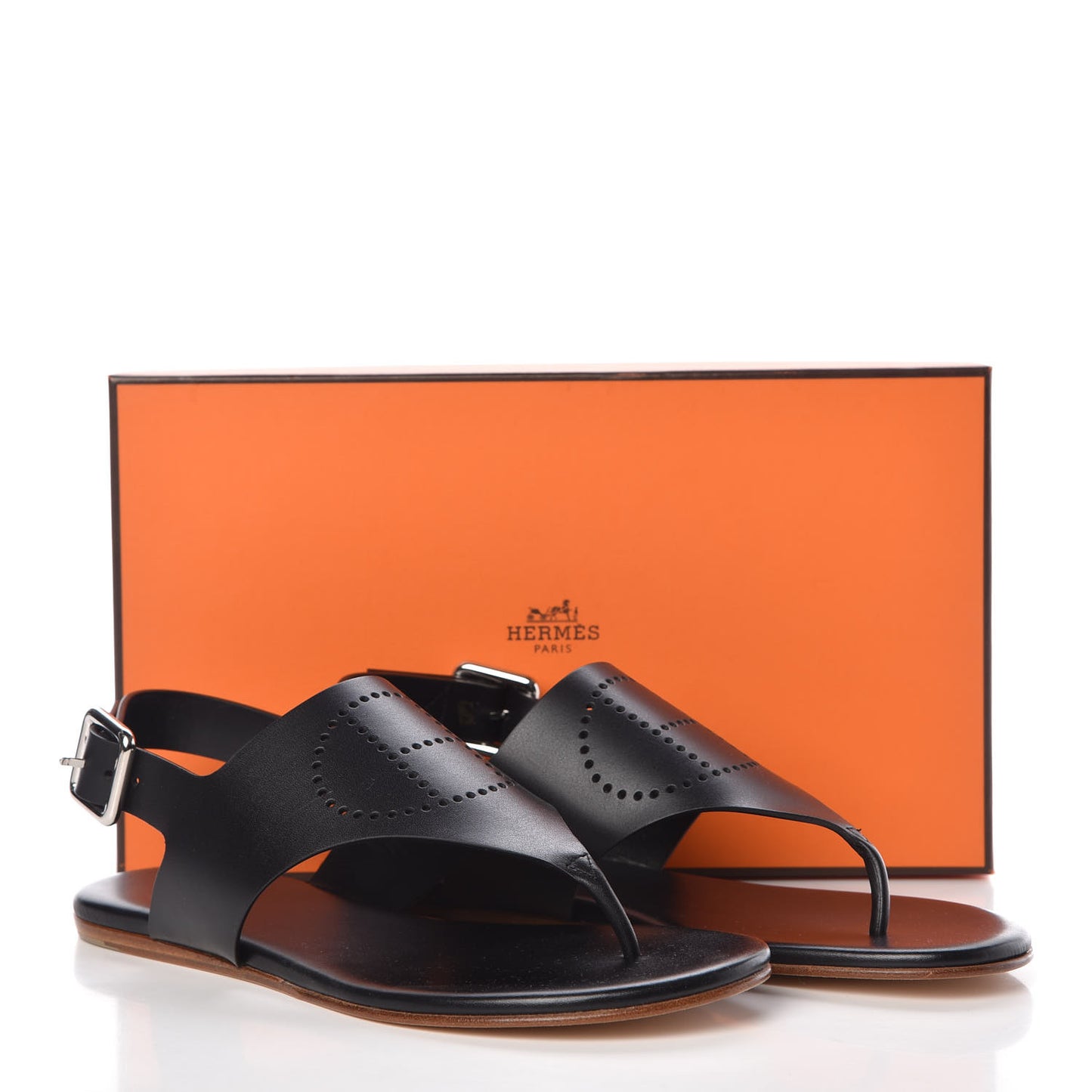Calfskin Kola Sandals 37 Black