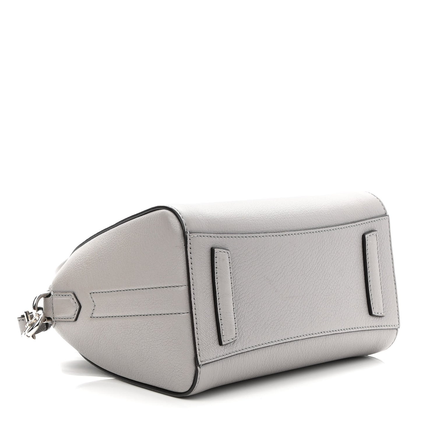 Sugar Goatskin Mini Antigona Pearl Grey