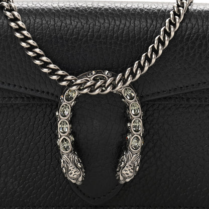 Gucci Calfskin Super Mini Dionysus Shoulder Bag Black 7 of 9