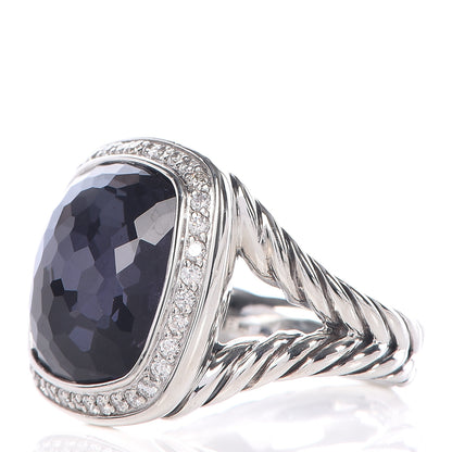 David Yurman Sterling Silver Diamond Black Orchid 14mm Albion Ring 49 5 3 of 5