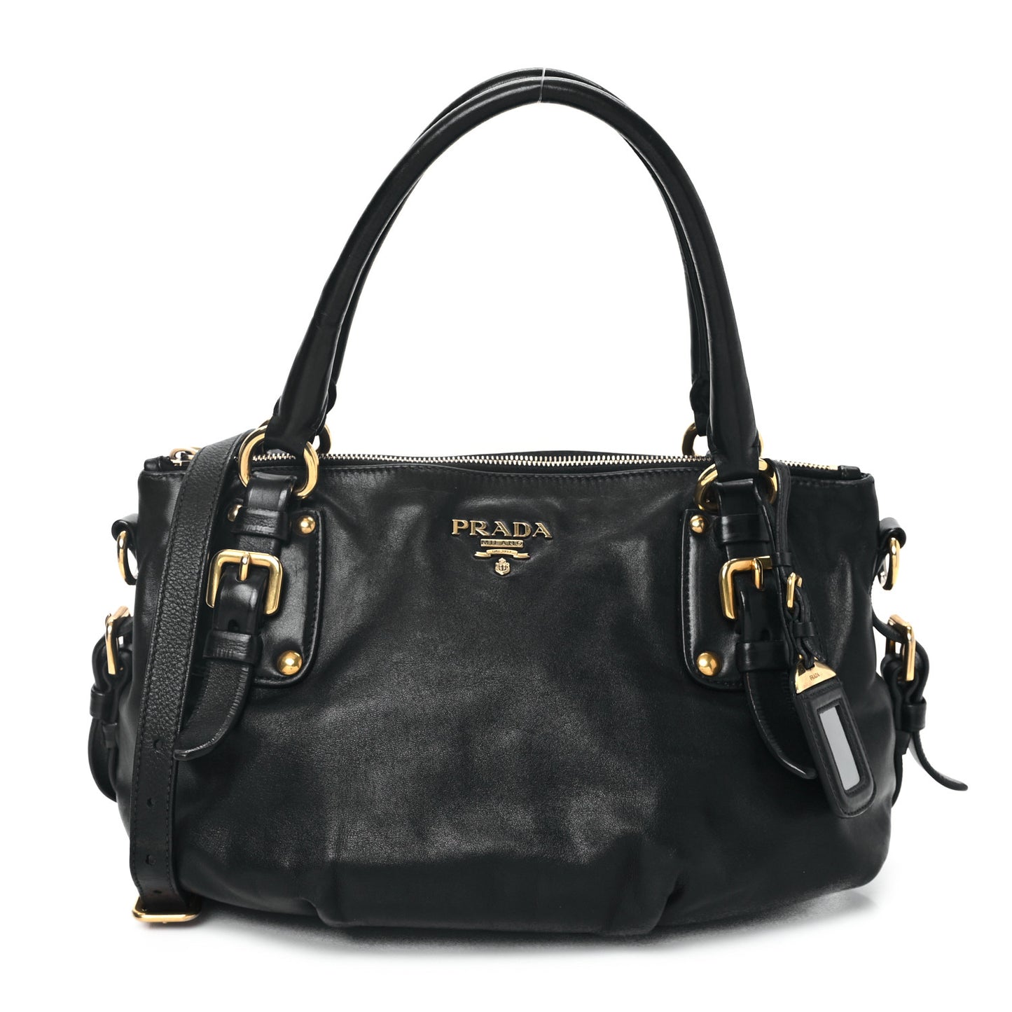 Soft Calf Shopping Satchel Black