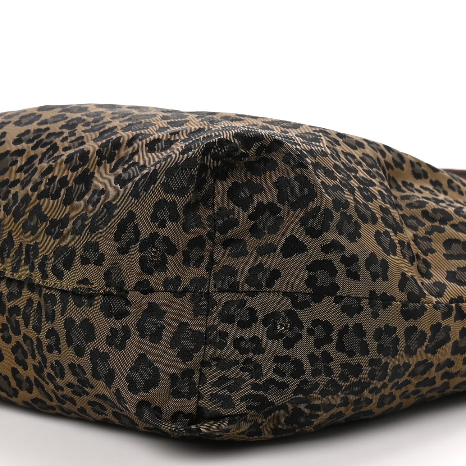 Fendi Zucca Leopard Print Reversible Shopping Tote Tobacco Brown Red 15 of 17