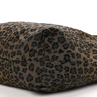 Fendi Zucca Leopard Print Reversible Shopping Tote Tobacco Brown Red 15 of 17
