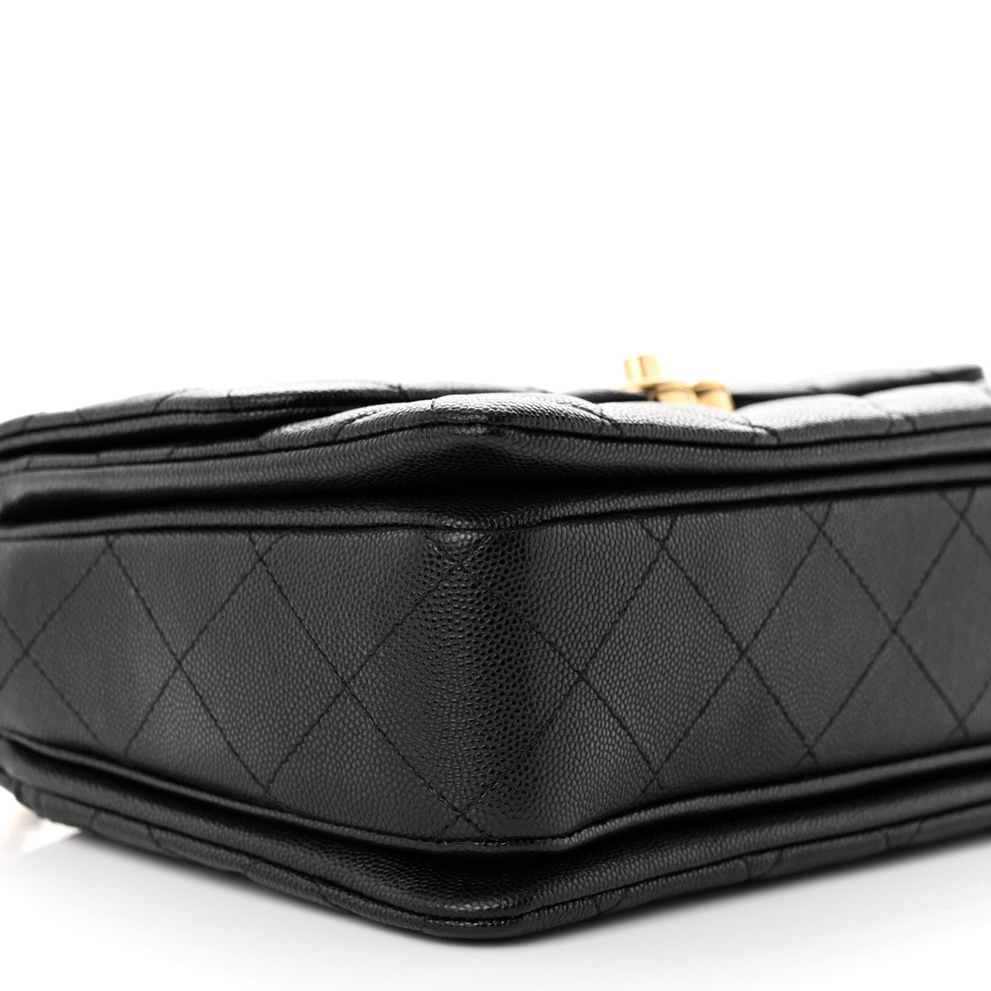 Caviar Quilted Coco First Flap Black