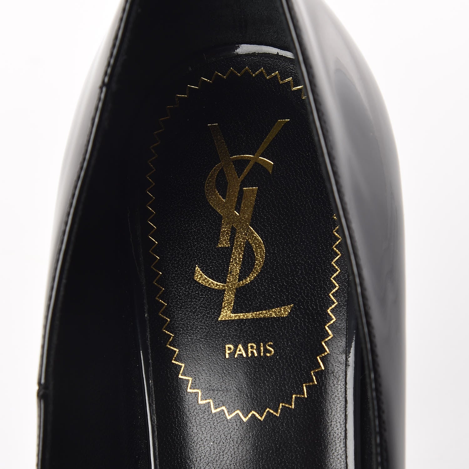 Saint Laurent Patent Tribtoo 80 Platform Pumps 38.5 Black 9 of 10
