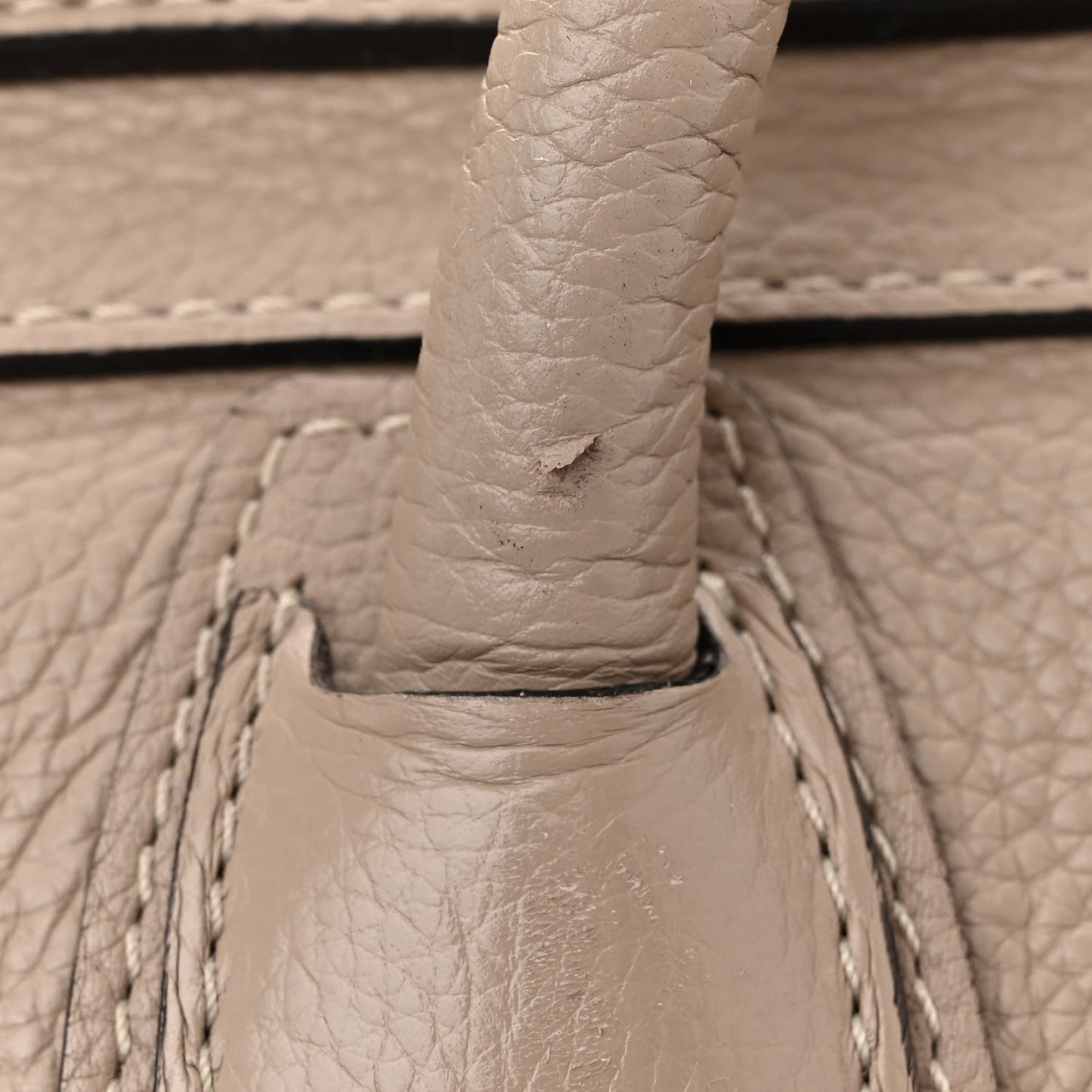 Drummed Calfskin Mini Luggage Dune