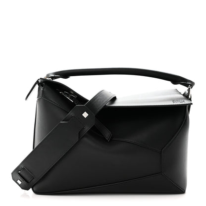 Loewe Calfskin Medium Puzzle Edge Bag Black 1 of 9