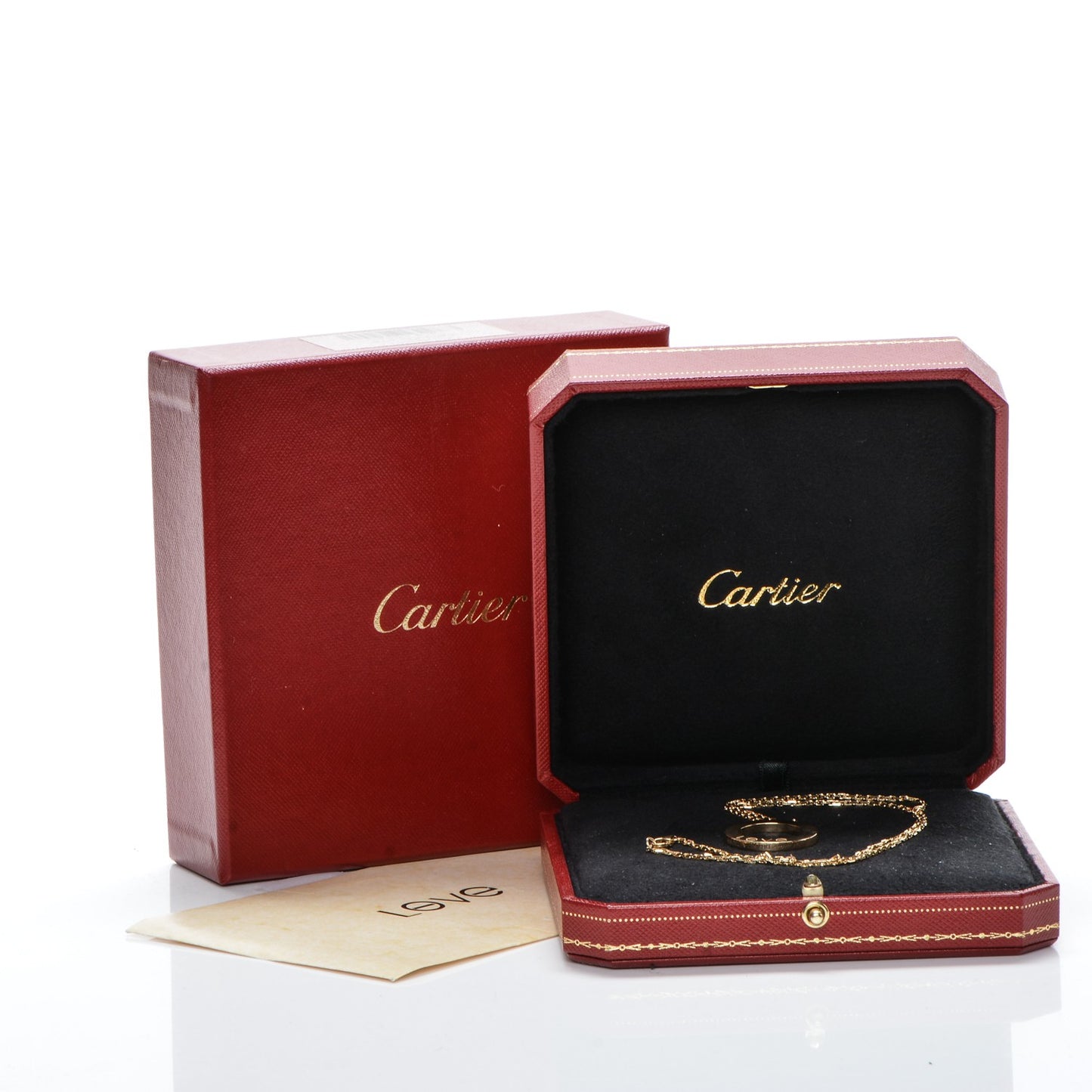 18K Yellow Gold LOVE Pendant Necklace