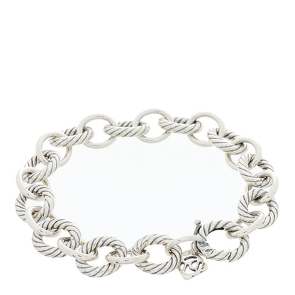 David Yurman Sterling Silver 10mm Medium Oval Link Bracelet 2 of 3