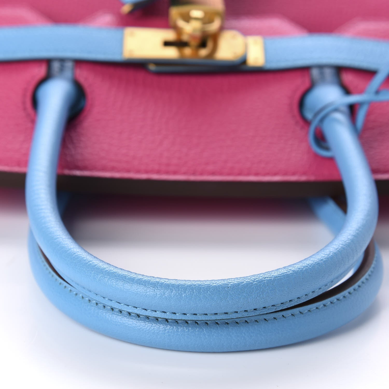 Hermes Chevre Mysore Horseshoe Birkin 30 Rose Shocking Celeste 32 of 34