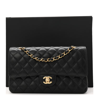 Chanel Caviar Quilted Medium Double Flap Black 11 of 11