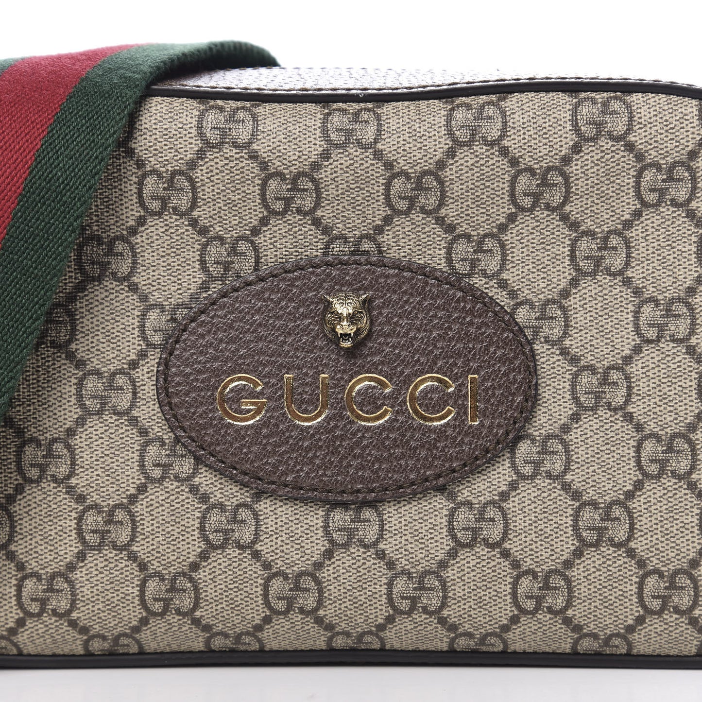 GG Supreme Monogram Web Neo Vintage Shoulder Bag Beige New Acero Crop