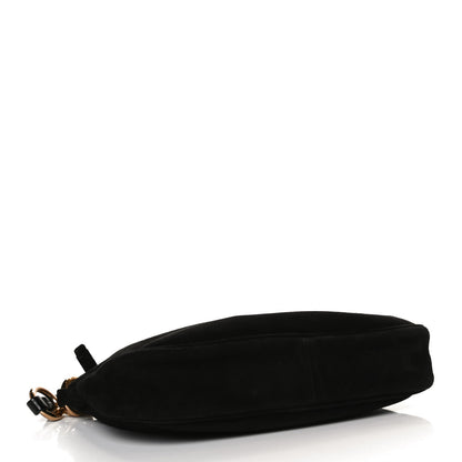 Prada Suede Box Shoulder Bag Black 4 of 15