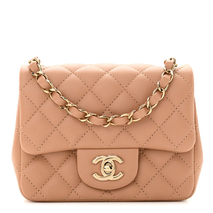 Chanel Lambskin Quilted Mini Square Flap Beige 1 of 11
