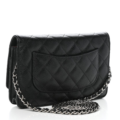 Chanel Caviar Quilted Wallet On Chain WOC Black 3 of 12