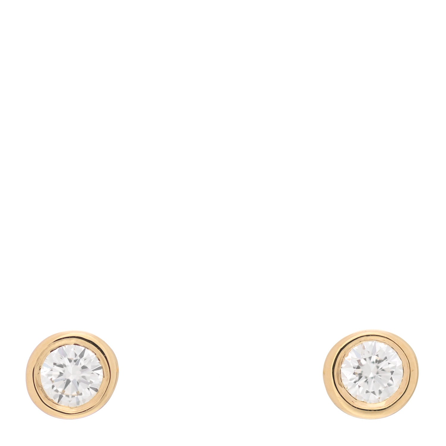 Tiffany 18K Yellow Gold Diamond .20ctw Elsa Peretti Diamonds By The Yard Earrings 1 of 5