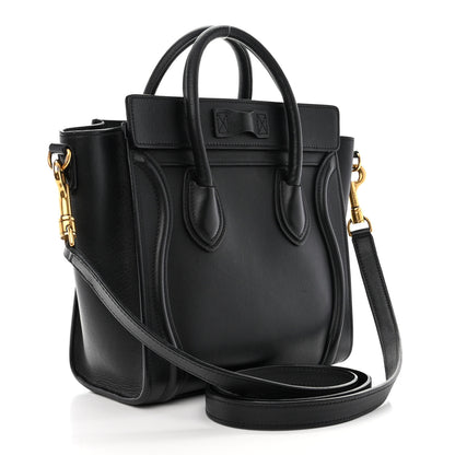 Celine Smooth Calfskin Nano Luggage Black 3 of 10
