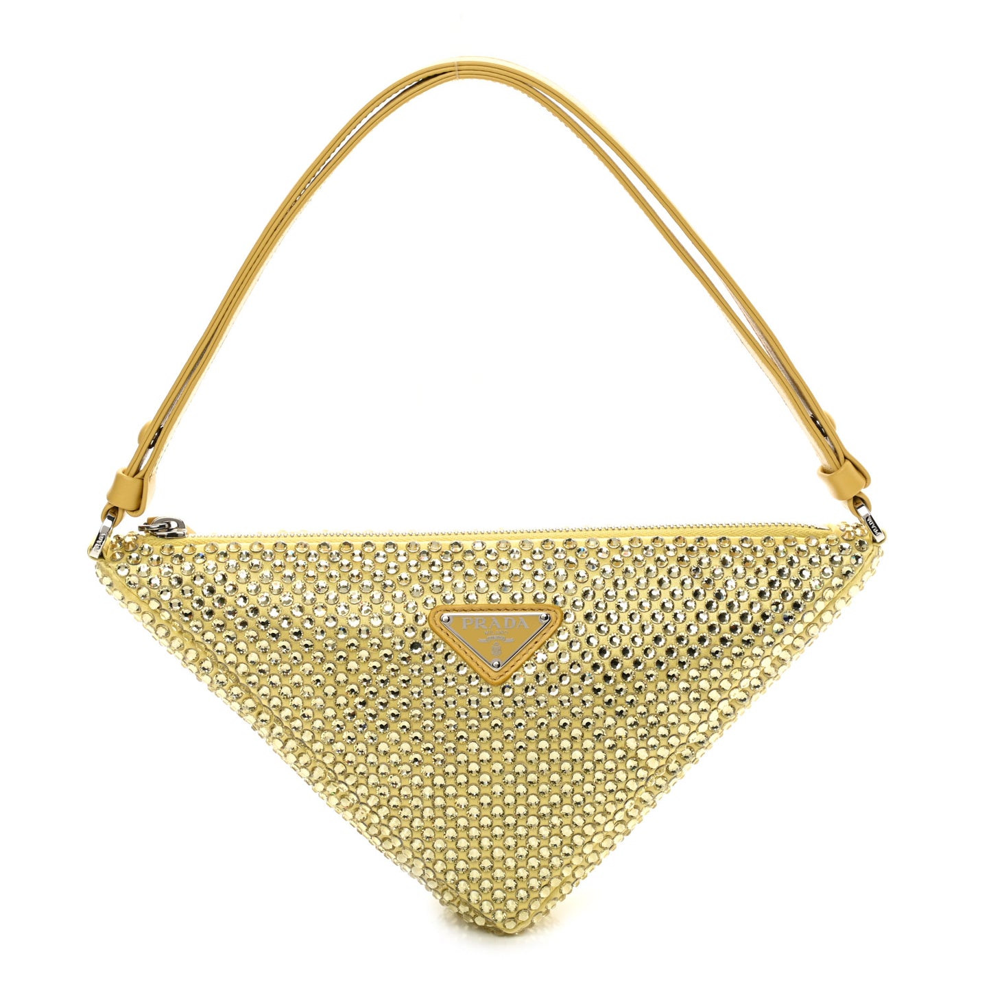 Satin Crystal Triangle Pouch Ananas
