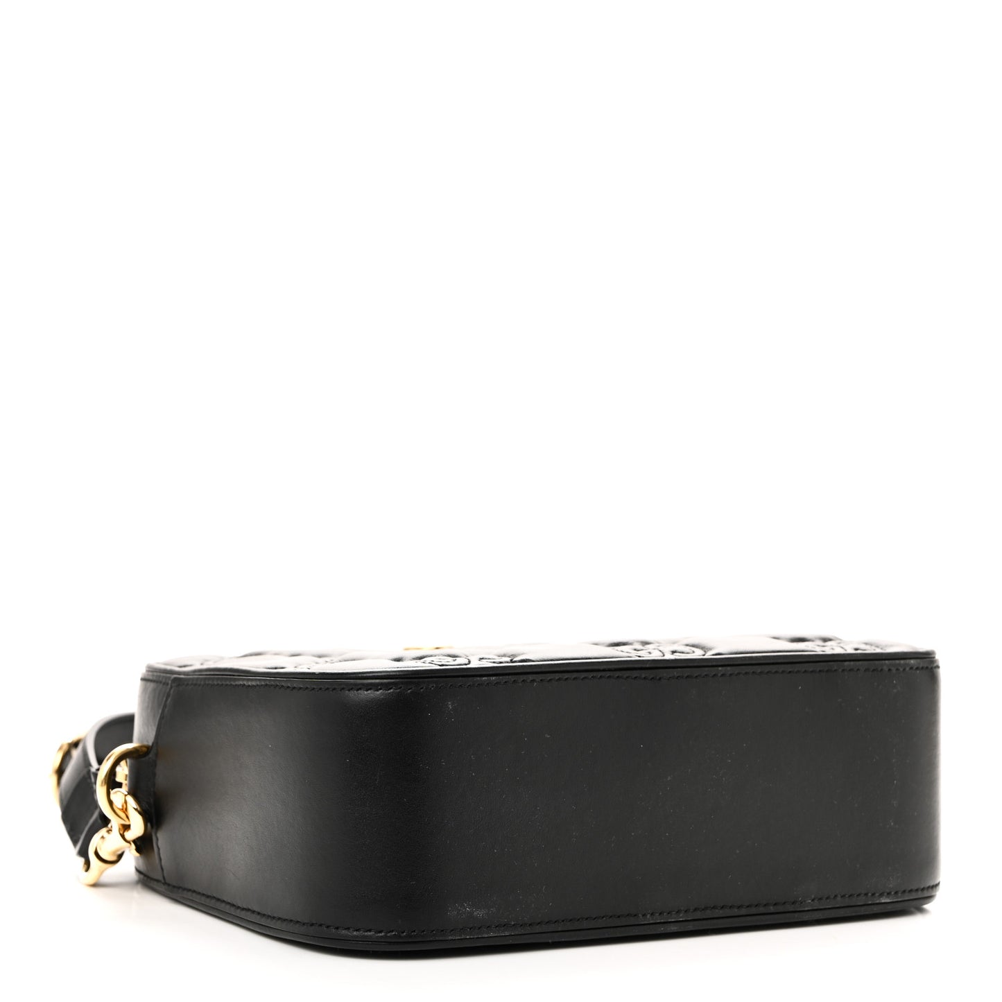 Calfskin GG Matelasse Shoulder Bag Black Natural