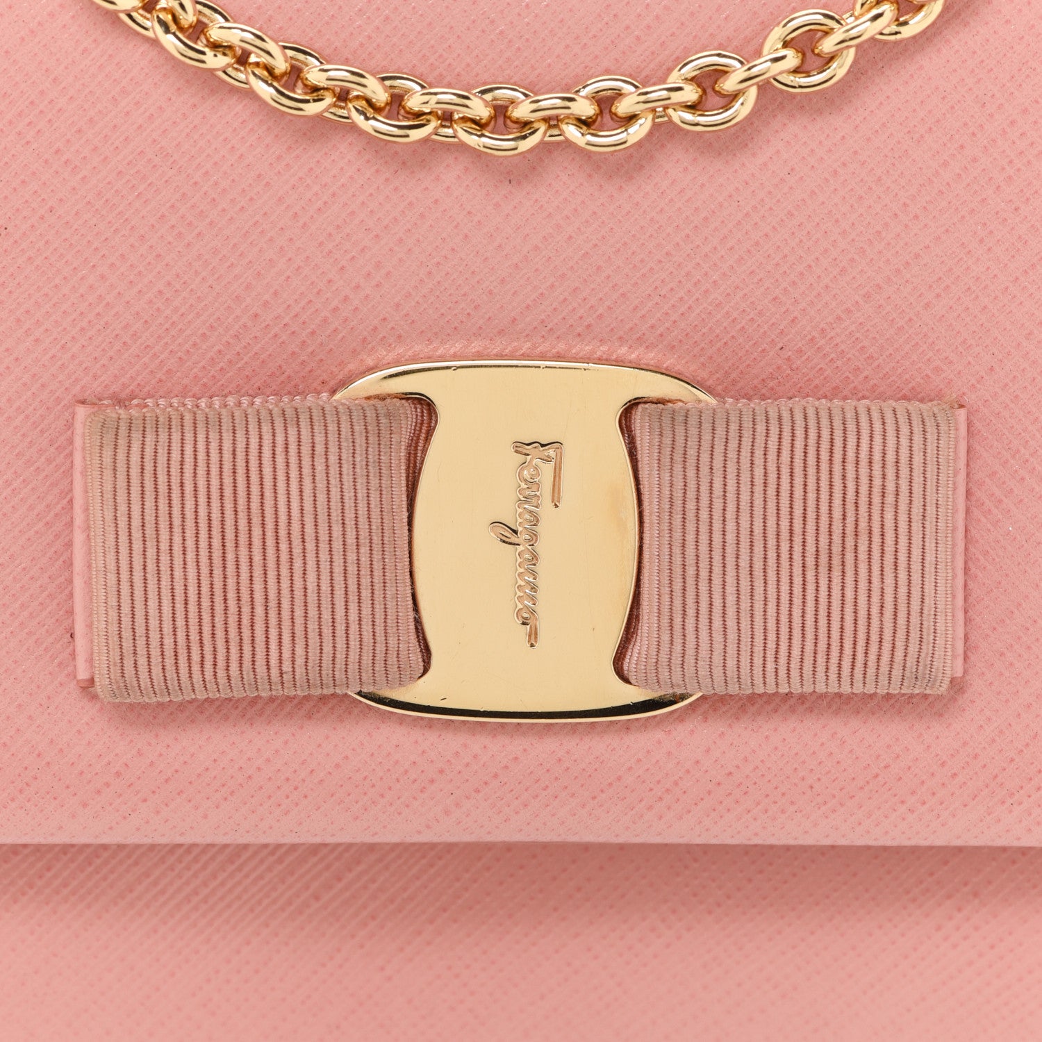 Salvatore Ferragamo Hammered Calfskin Mini Vara Bow Crossbody Bag Pink 11 of 12