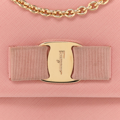 Salvatore Ferragamo Hammered Calfskin Mini Vara Bow Crossbody Bag Pink 11 of 12