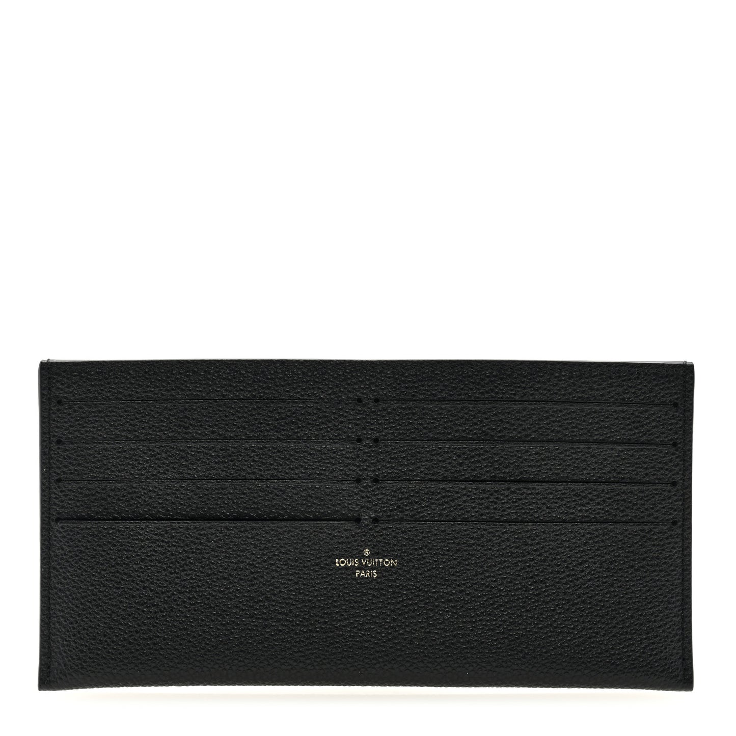 Calfskin Felicie Chain Wallet Card Holder Insert Black