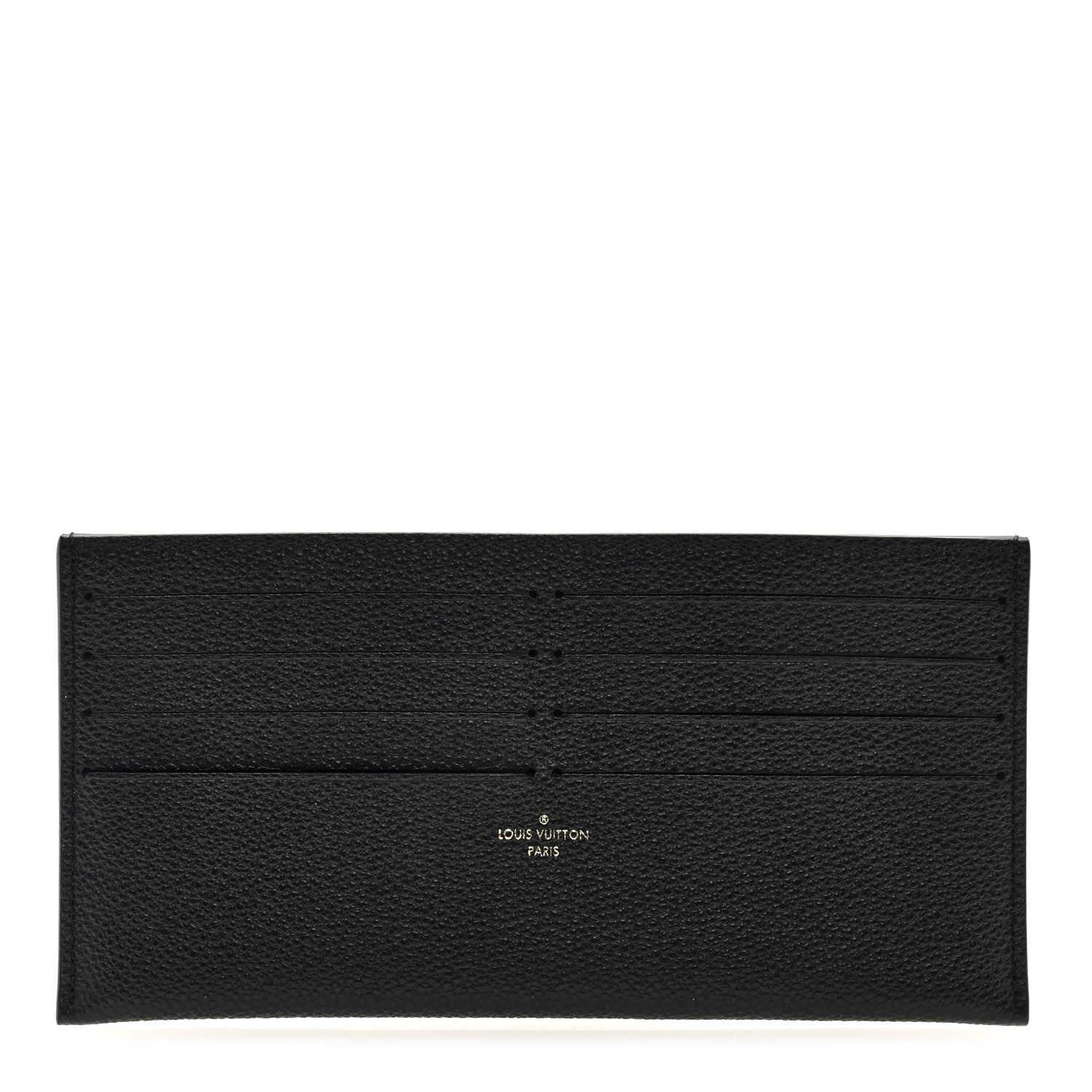 Louis Vuitton Calfskin Felicie Chain Wallet Card Holder Insert Black 1 of 6