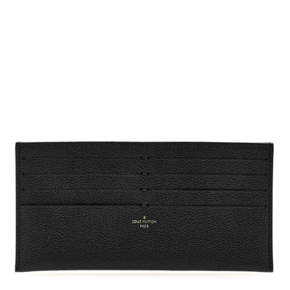 Louis Vuitton Calfskin Felicie Chain Wallet Card Holder Insert Black 1 of 6