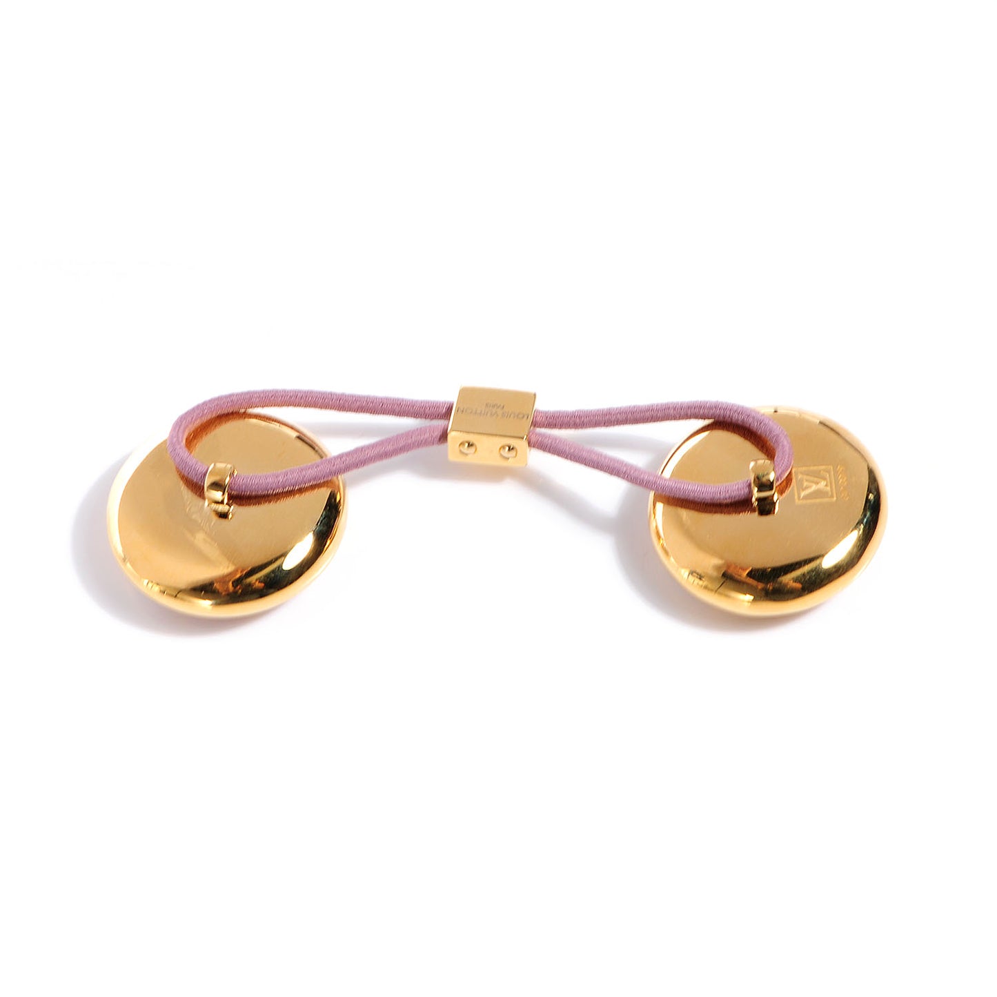 Monogram Celeste Hair Tie Gold Rose